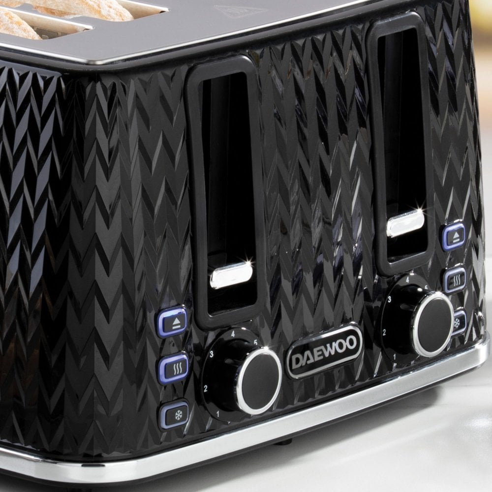 Black Argyle 4 Slice Toaster