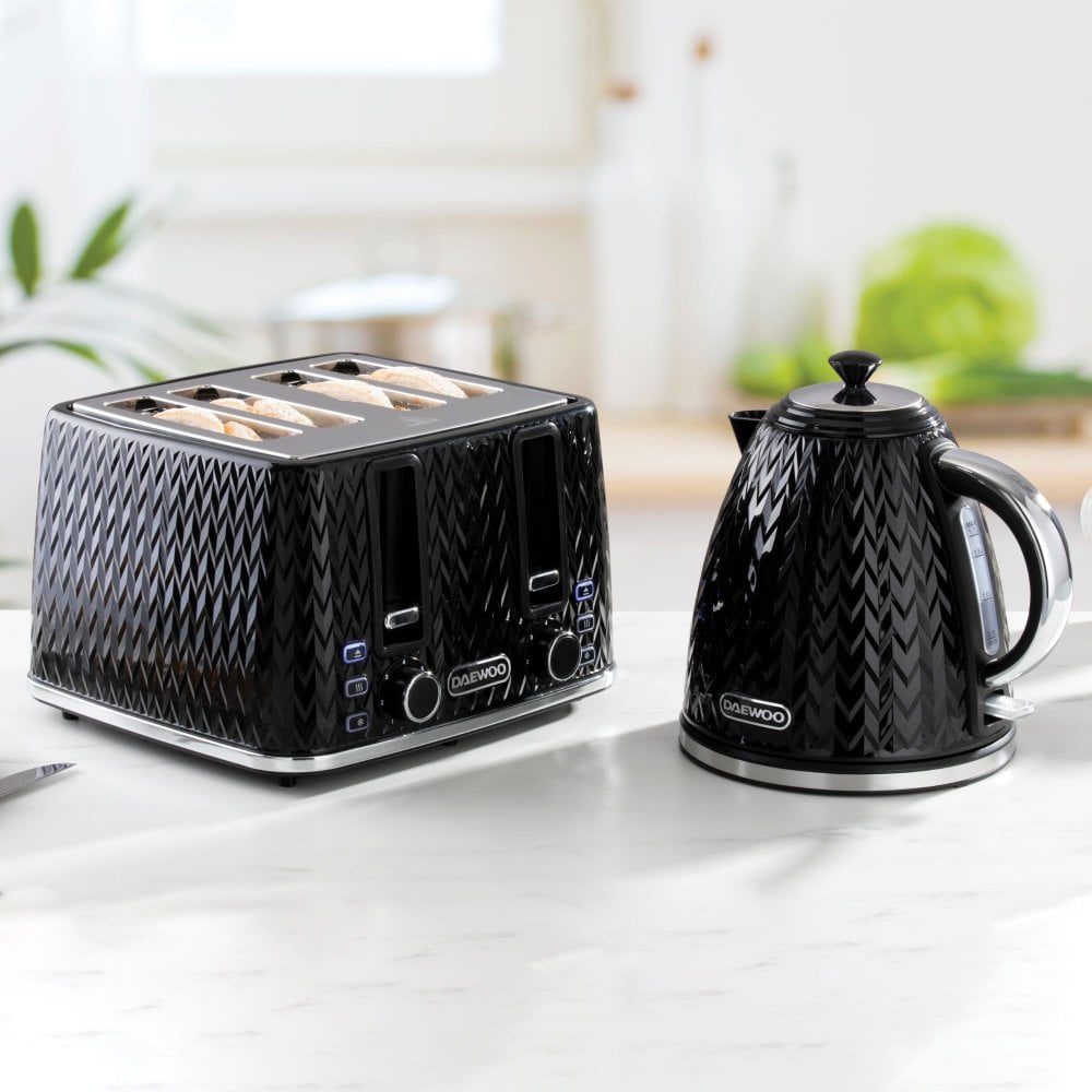 Black Argyle 4 Slice Toaster