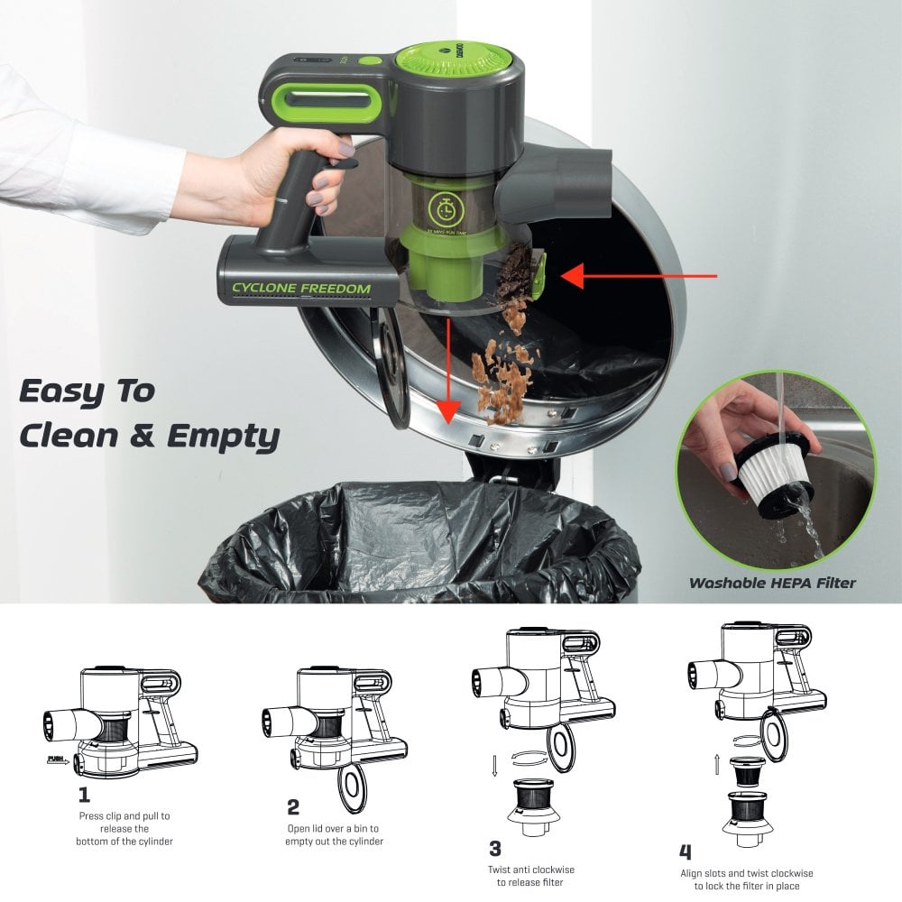 Cyclone Freedom 160W 2-in-1 Cordless Vacuum Cleaner