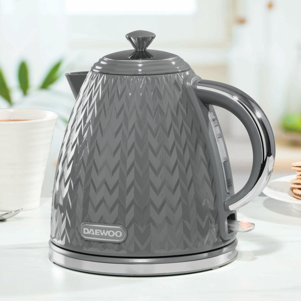 Dark Grey Argyle 1.7L Jug Kettle