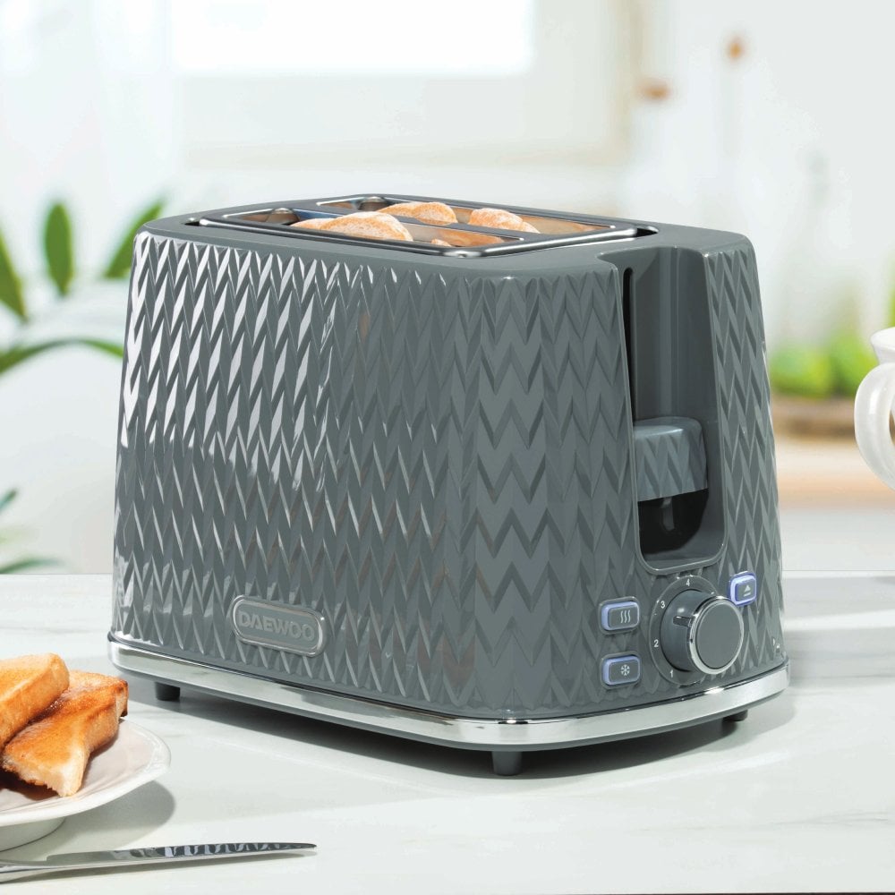 Dark Grey Argyle 2 Slice Toaster