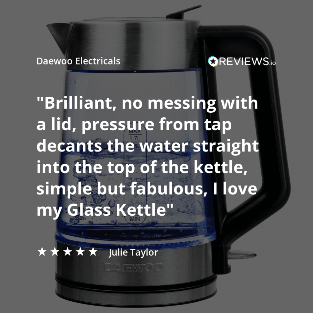 Easy Fill LED Illuminating 1.7L Glass Kettle