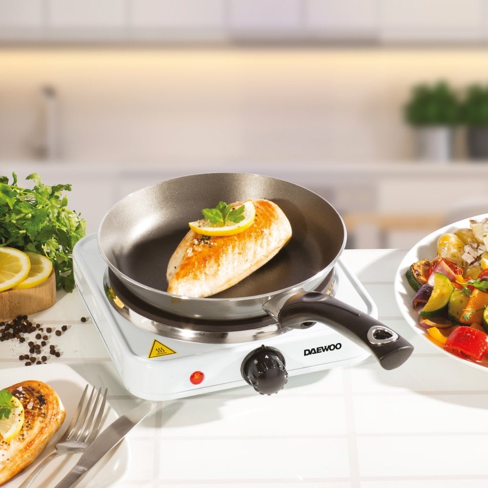 Essentials Single 1500W Cast Iron Hotplate Hob