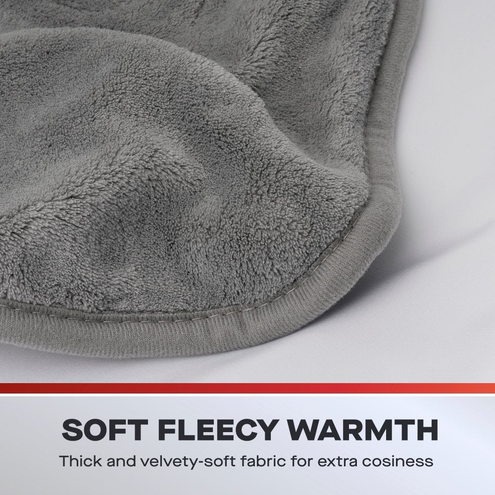 Grey Heated Over Throw Blanket