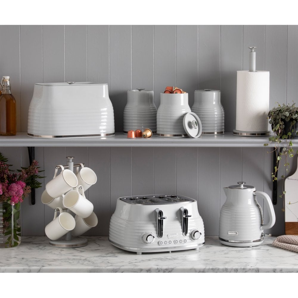 Grey Sienna 4 Slice Toaster