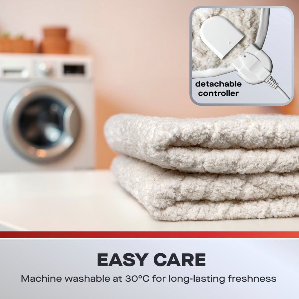 Premium Fleeced Single Fitted Heated Blanket