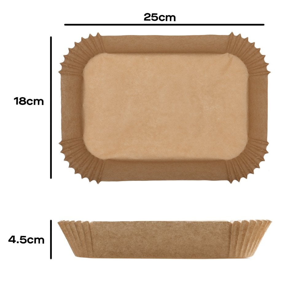 Prochef Rectangle Air Fryer Paper Liners, 50pk