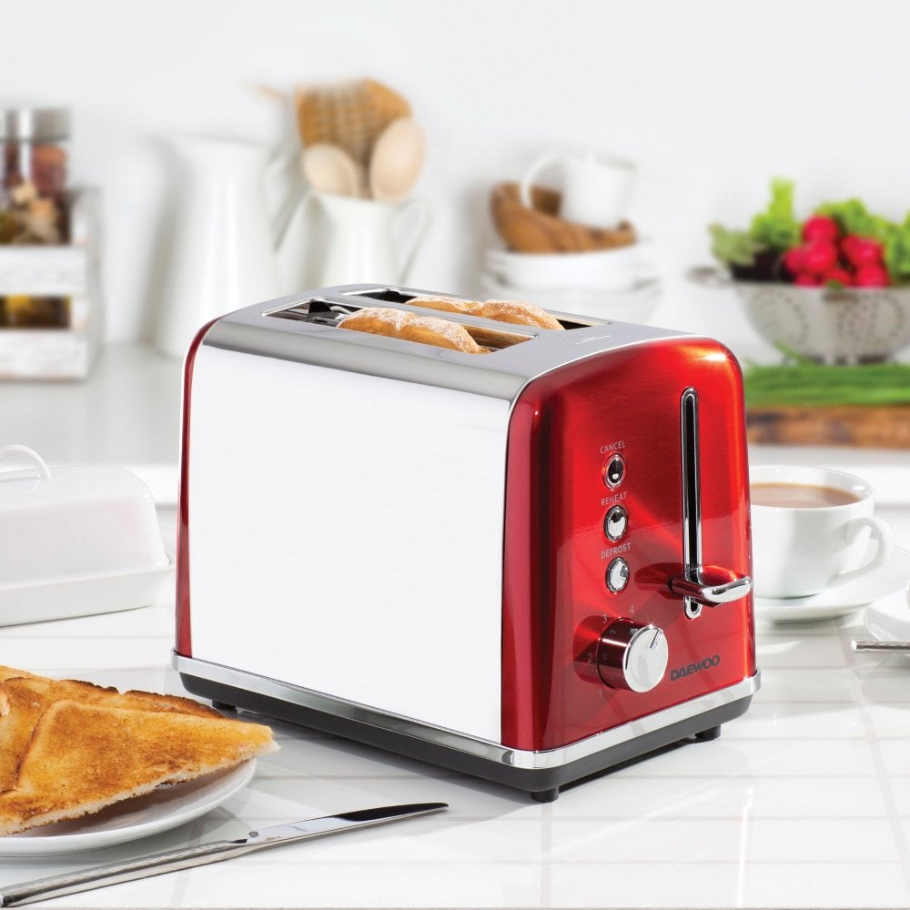 Red Kensington 2 Slice Toaster
