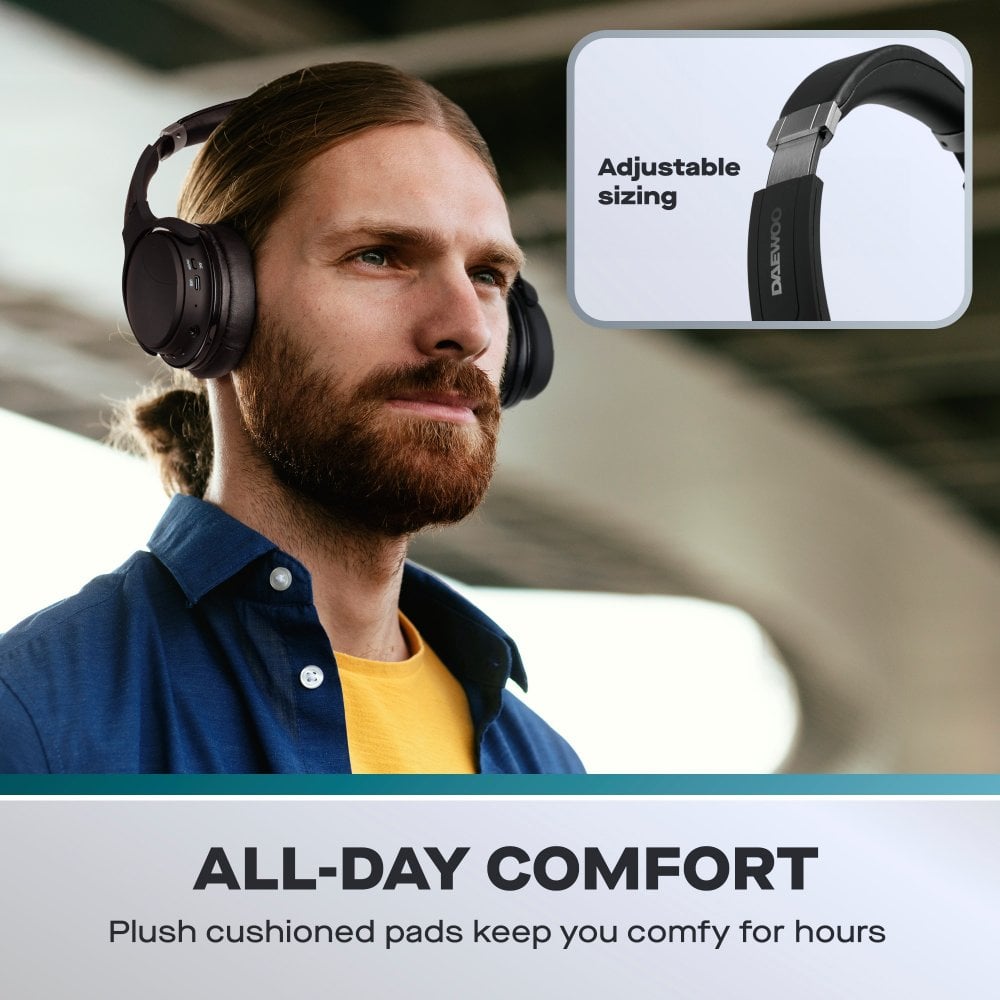 Sonic Beat Noise Cancelling Bluetooth Headphones with Travel Case