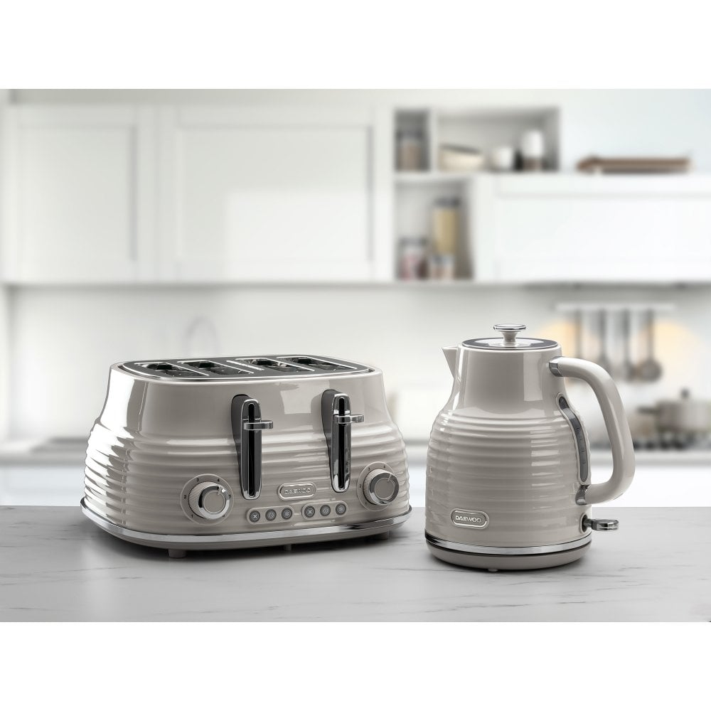 Taupe Sienna 4 Slice Toaster