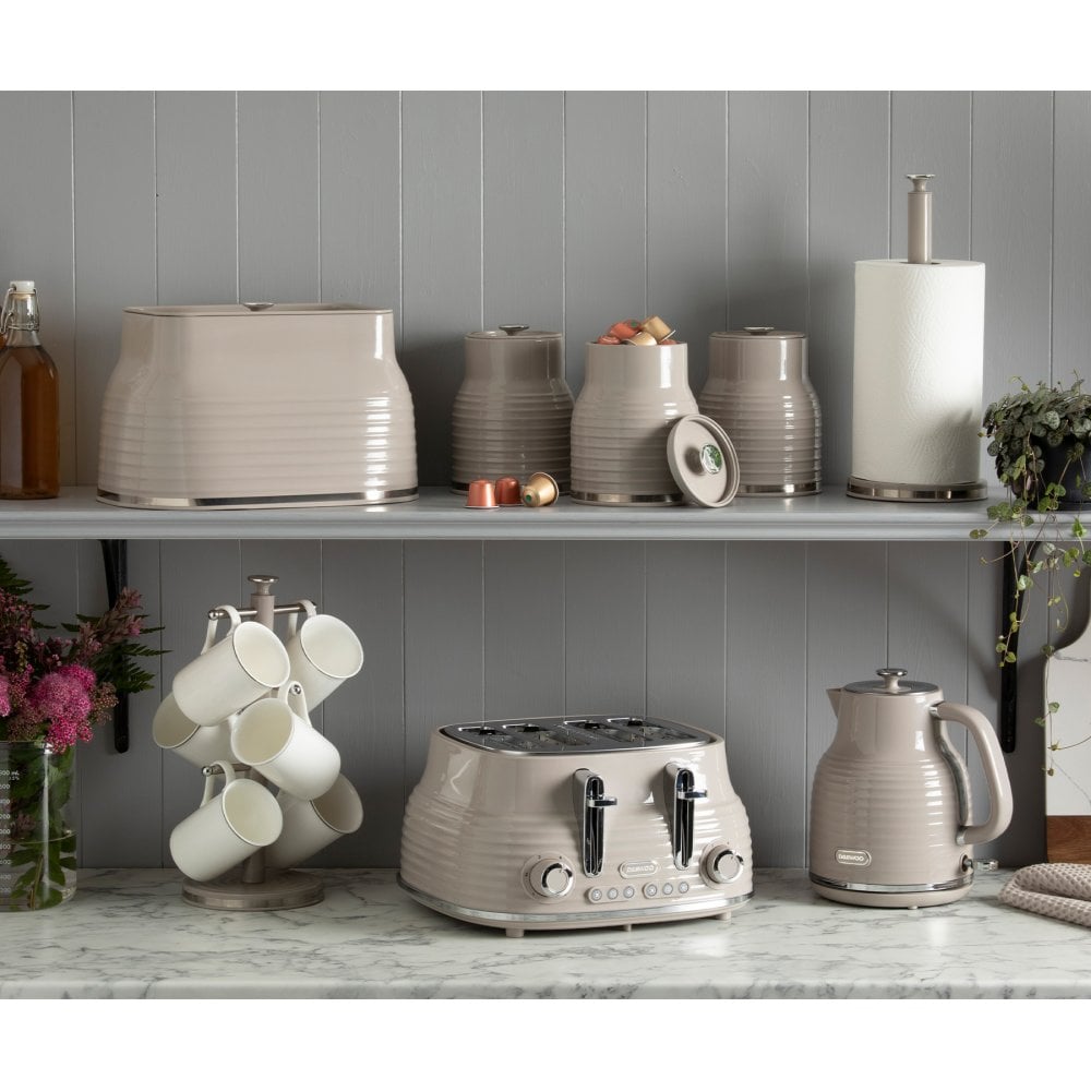 Taupe Sienna 4 Slice Toaster