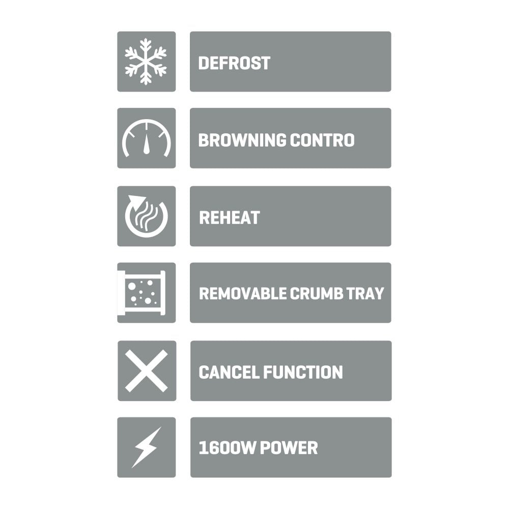 White Argyle 4 Slice Toaster